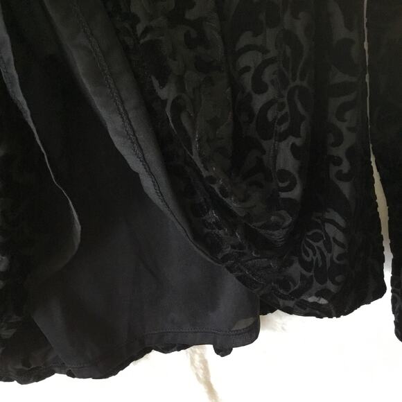 LOFT Black Velvet Flower Off Shoulder Top - Picture 11 of 11